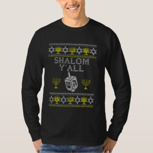 Hebreeuws Shalom Yall Joods Peace Be with You Hanu T-shirt