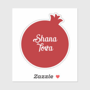 Hebreeuws Shana Tova en Apple Sticker