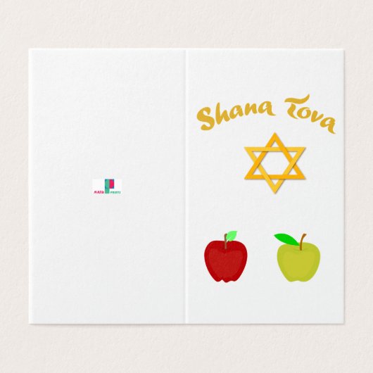 Hebreeuws Shana Tova met de ster van David kaart (Buitenkant ongevouwen)