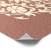 Hebreeuws Shema Cream Damask Roze Canvas Afdrukken Poster (Hoek)