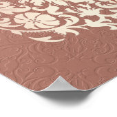 Hebreeuws Shema Cream Damask Roze Canvas Afdrukken Poster (Hoek)