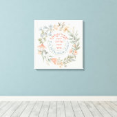 Hebreeuws Shema Israel in het bloeiende joodse geb Canvas Afdruk (Insitu (Houten vloer))