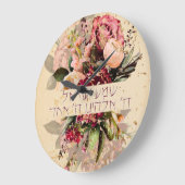 Hebreeuws Shema Israel - Joodse gebedden met bloem Grote Klok (Hoek)