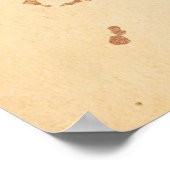 Hebreeuws Shema Israel - Joodse gebedden met bloem Poster (Hoek)