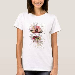 Hebreeuws Shema Israel - Joodse gebedden met bloem T-shirt