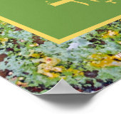 Hebreeuws Shema Jewish Prayer Green Abstract Paint Poster (Hoek)