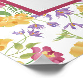 Hebreeuws Shema Prayer Spring Flowers Pink Yellow  Poster (Hoek)