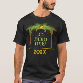 Hebreeuws Sukkot  met Jaar T-shirt (Voorkant)