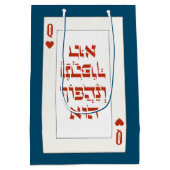 Hebreeuws Venachafoch-hu - Purim Mishloach Manot Medium Cadeauzakje (Achterkant)