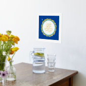 Hebreeuws Volgend jaar in Jeruzalem Goud op Blauw Folie Afdrukken (Laag (Keuken))