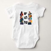 Hebreeuws: We hebben een stem! Joodse feministisch Romper (Achterkant)