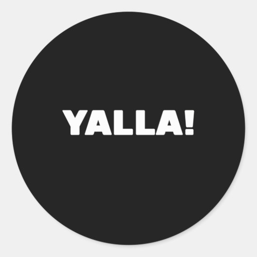 Hebreeuws Yalla Israel Joods Ronde Sticker (Voorkant)