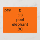 Hebreeuwse פ briefkaart (Achterkant)