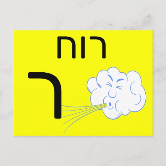 Hebreeuwse ר briefkaart (Voorkant)