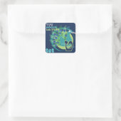 Hebreeuwse Aleph-Bet Dierlijke Stickers-Tet Vierkante Sticker (Tas)