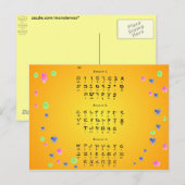 Hebreeuwse alfabet briefkaart (Voorkant / Achterkant)