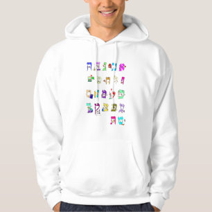 Hebreeuwse alfabet hoodie