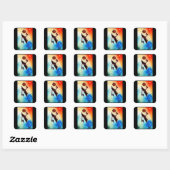 Hebreeuwse Alfabet Letters- Aleph Vierkante Sticker (Vel)