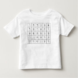 Hebreeuwse alfabet Letters Chart Kinder Shirts