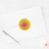 Hebreeuwse alfabet ronde sticker (Envelop)