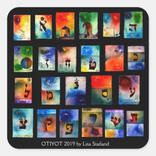 Hebreeuwse Alfabet Stickers Otiyot (Voorkant)