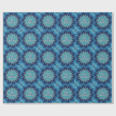 Hebreeuwse balk Mitzvah Blue Ten Circle Wrap Paper Cadeaupapier (Vlak)