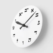 Hebreeuwse blokbellettering ronde klok (Hoek)