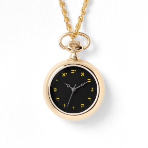 Hebreeuwse blokbrieven horloge