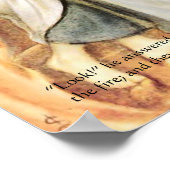 Hebreeuwse borden Fiery Furnace, Bijbelscriptie Poster (Hoek)