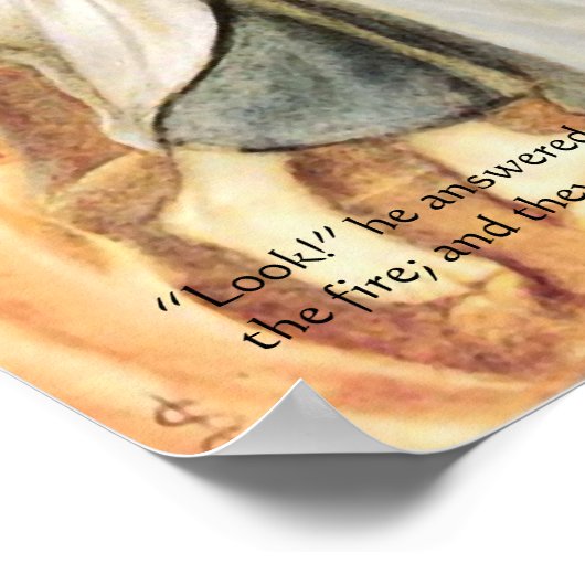 Hebreeuwse borden Fiery Furnace, Bijbelscriptie Poster (Hoek)