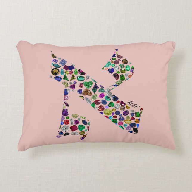 Hebreeuwse brief ALEF Accent Kussen (Voorkant)