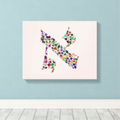 Hebreeuwse brief ALEF Canvas Afdruk (Insitu (Houten vloer))