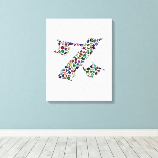 Hebreeuwse brief ALEF Canvas Afdruk (Insitu (Houten vloer))