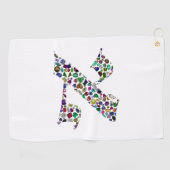 Hebreeuwse brief ALEF Golfhanddoek (Horizontaal)