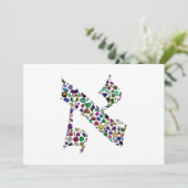 Hebreeuwse brief ALEF Kaart (Staand voorkant)