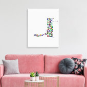 Hebreeuwse brief DALET Canvas Afdruk (Insitu (Woonkamer))