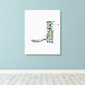 Hebreeuwse brief DALET Canvas Afdruk (Insitu (Houten vloer))