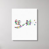 Hebreeuwse brief GIMMEL gemaakt met gemstenen Canvas Afdruk (Voorkant)