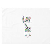 Hebreeuwse brief GIMMEL gemaakt met gemstenen Tafelkleed (Voorkant (Horizontaal))