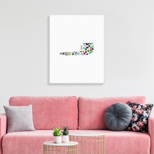 Hebreeuwse brief VAV Canvas Afdruk (Insitu (Woonkamer))