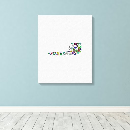 Hebreeuwse brief VAV Canvas Afdruk (Insitu (Houten vloer))