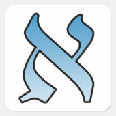 Hebreeuwse brief vierkante sticker (Voorkant)