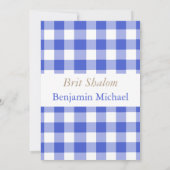 Hebreeuwse Brit Shalom naamgeving voor baby jongen Kaart (Achterkant)