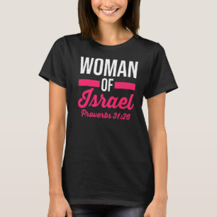 Hebreeuwse Christelijke vrouw van Israël Proverb T-shirt