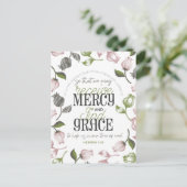 Hebreeuwse citaten van 4:16 met florale kunstwitte briefkaart (Staand voorkant)