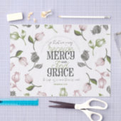 Hebreeuwse citaten van 4:16 met florale kunstwitte tissuepapier (Craft)