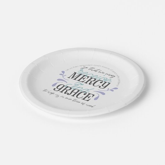 Hebreeuwse citaten van 4:16 papieren bordje (Gekanteld)