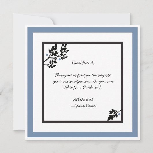 Hebreeuwse dankbaarheid & zegen gesimuleerd papier bedankkaart (Achterkant)