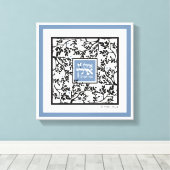 Hebreeuwse dankbaarheid & zegen gesimuleerd papier canvas afdruk (Insitu (Houten vloer))