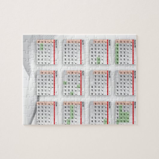 Hebreeuwse Engelse kalender 2016-2017 Legpuzzel (Horizontaal)